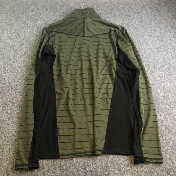 Outdoor Research Enigma 1/4 Zip Mens Large Green Black Base Layer Merino Wool - Picture 9 of 10